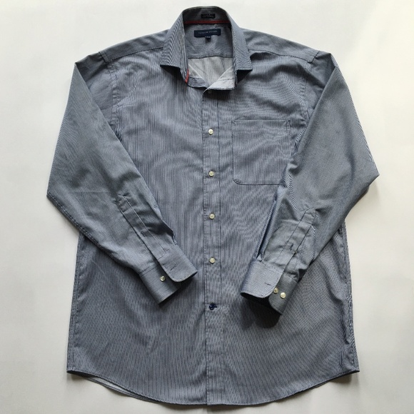 NWOT Tommy Hilfiger Men’s Button-up Dress Shirt – Size: Large – Light Blue - Picture 1 of 6